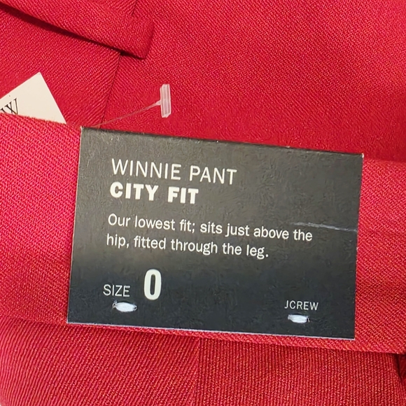 J.Crew City Fit Winnie Pant Red - Picture 6 of 11
